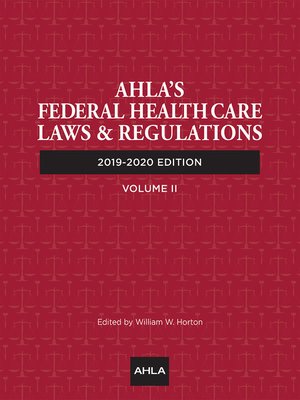 cover image of AHLA's Federal Health Care Laws & Regulations (Non-Members)